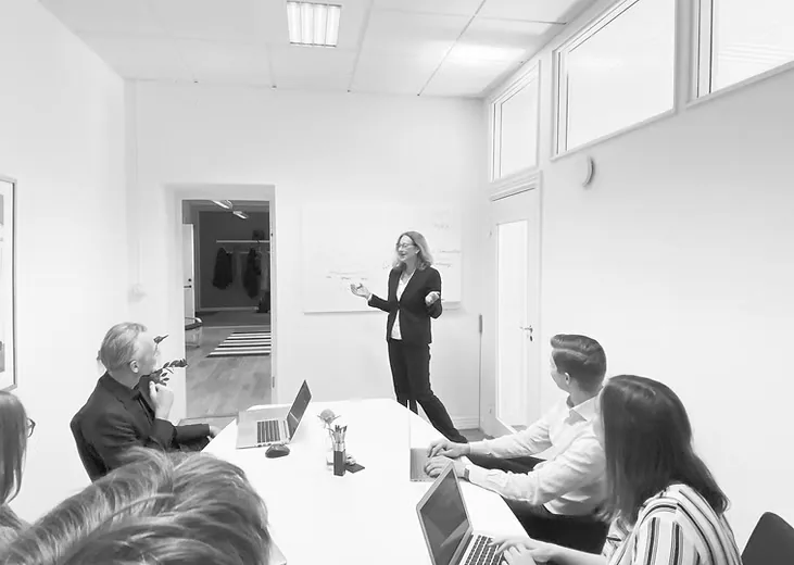 Christine Bjärkby in a workshop